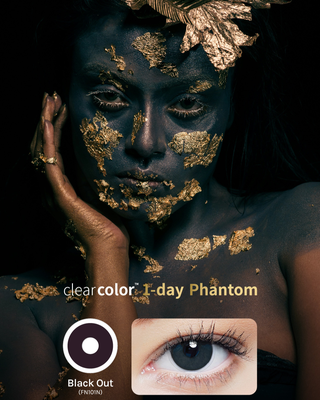 Clearcolor Phantom 1Day Black Out FN101N (2 tk)