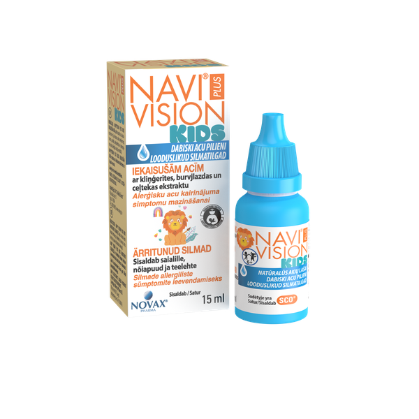 NAVI® Vision Plus Kids silmatilgad ärritunud silmadele, 15 ml